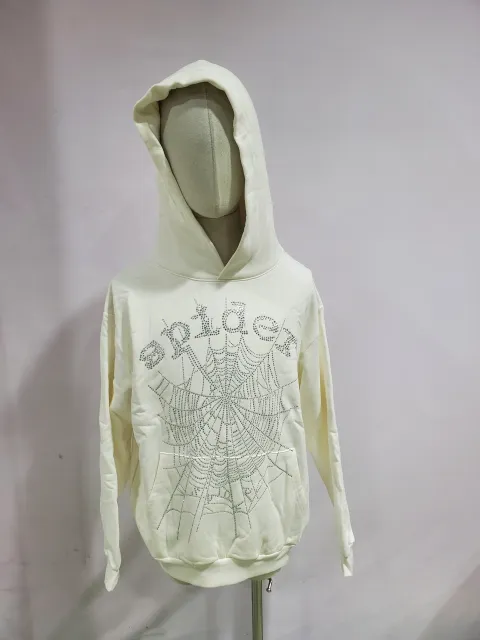 Obosneaker QC Pics ：Sp5der OG Rhinestone Hoodie 'White'