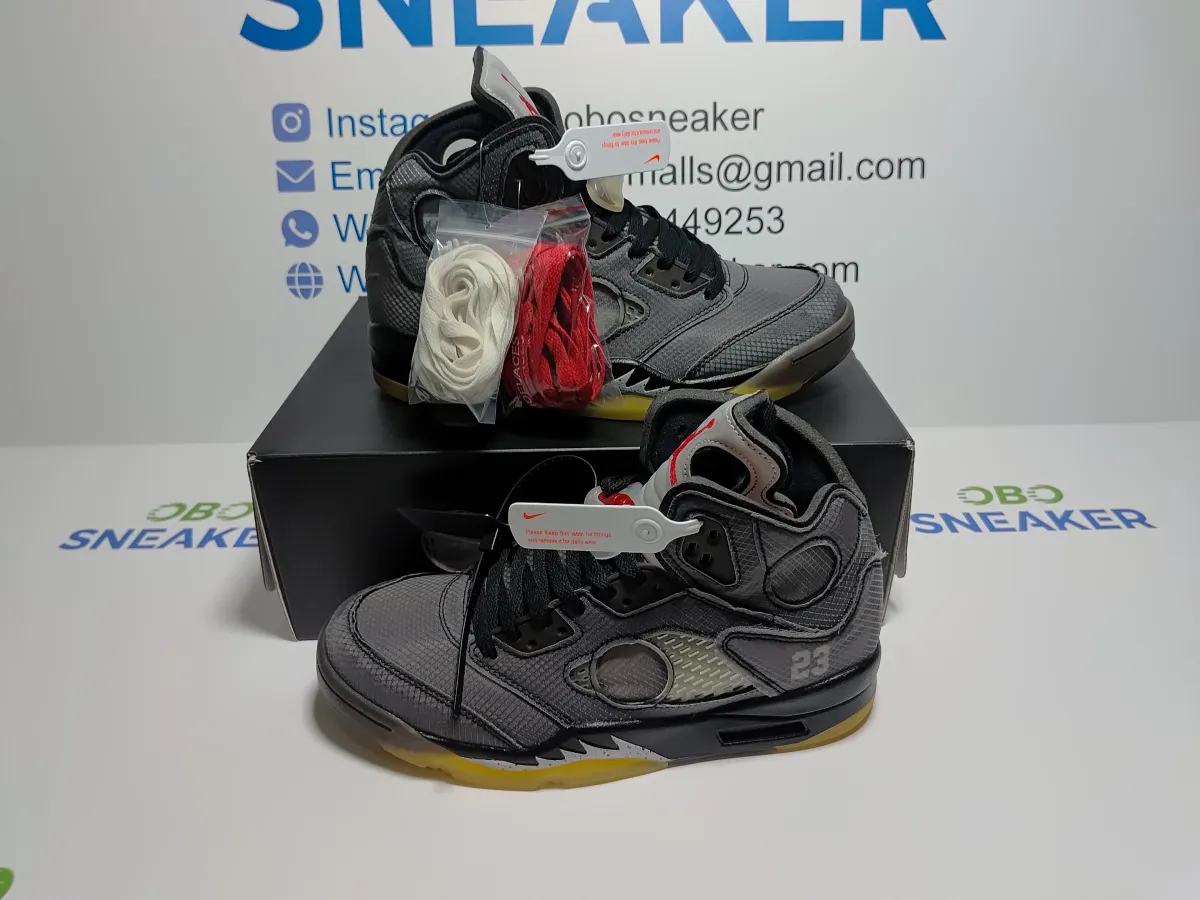 Obosneaker QC Pics ：Air Jordan 5 Retro Off-White Black CT8480-001