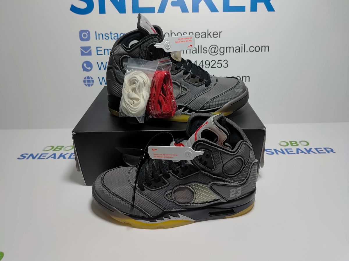 Obosneaker QC Pics ：Air Jordan 5 Retro Off-White Black CT8480-001