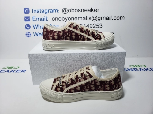 Obosneaker QC Pics ： Dior Walk'N'Dior Oblique Red Canvas (Women's) KCK211OBE_S16V