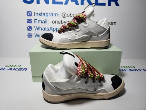  Obosneaker QC Pics ：Lanvin Leather Curb White Ivory FM-SKRK11-DRAG-A2000