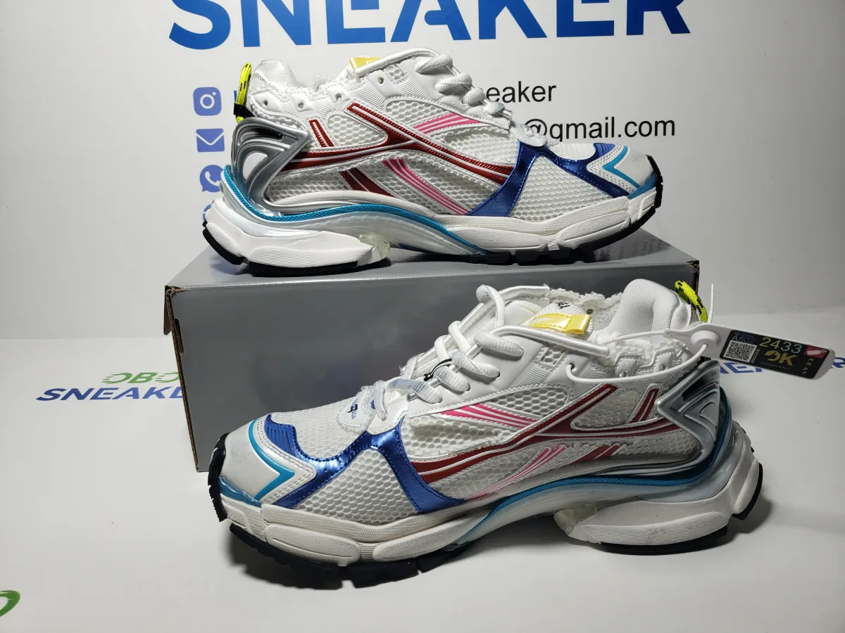 Obosneaker QC Pics ：Balenciaga Runner Sneaker White Multi-Color 772774 W3RBW 9645