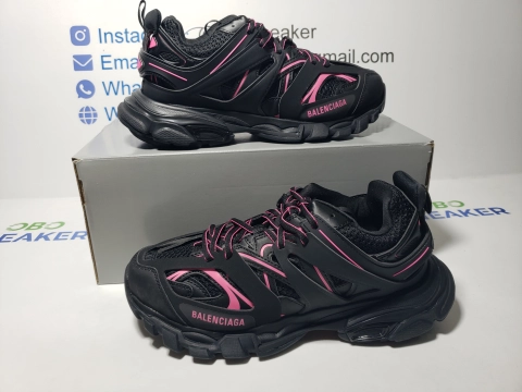 Obosneaker QC Pics ：Balenciaga Tess S. Black Rose Red 542436 W2LA1 2046