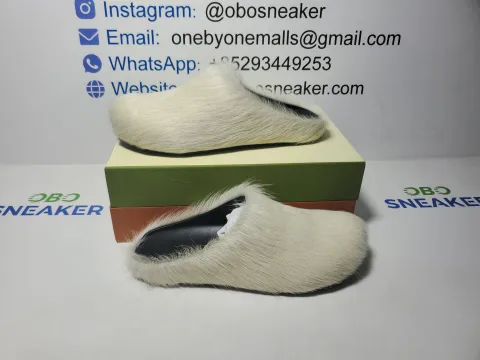 Obosneaker QC Pics ：Marni Long-Hair Calfskin Fussbett Sabot Grey SBMR000600P412200N15