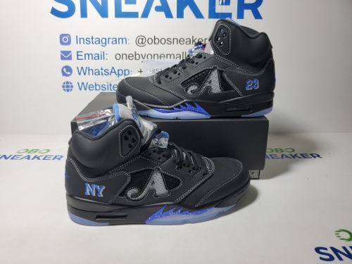 Obosneaker QC Pics ：Air Jordan 5 Retro x Awake NY Black Racer Blue DV4982-004