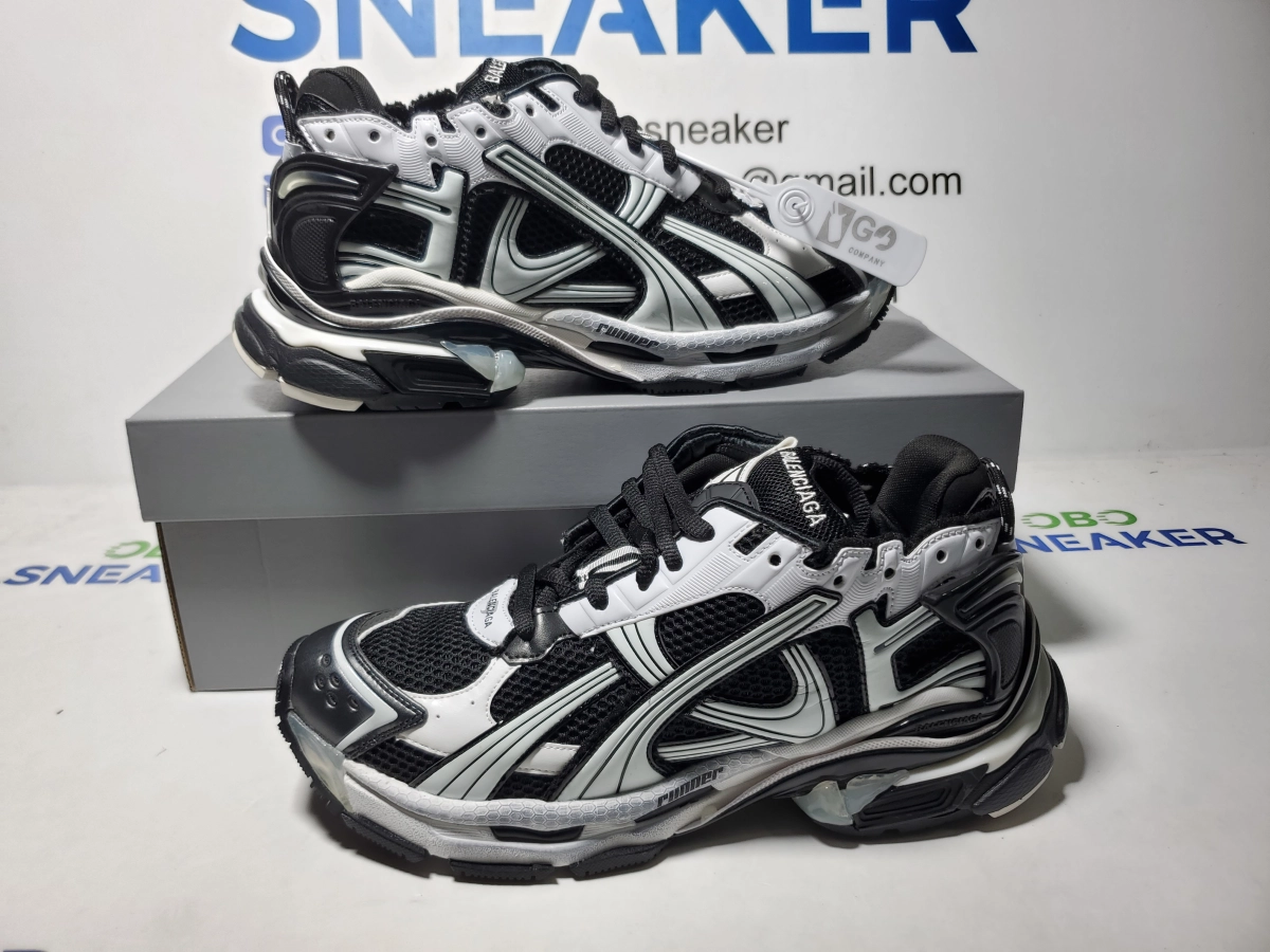 Obosneaker QC Pics ：Balenciaga Runner Sneaker Black Silver