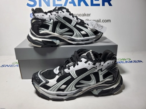 Obosneaker QC Pics ：Balenciaga Runner Sneaker Black Silver