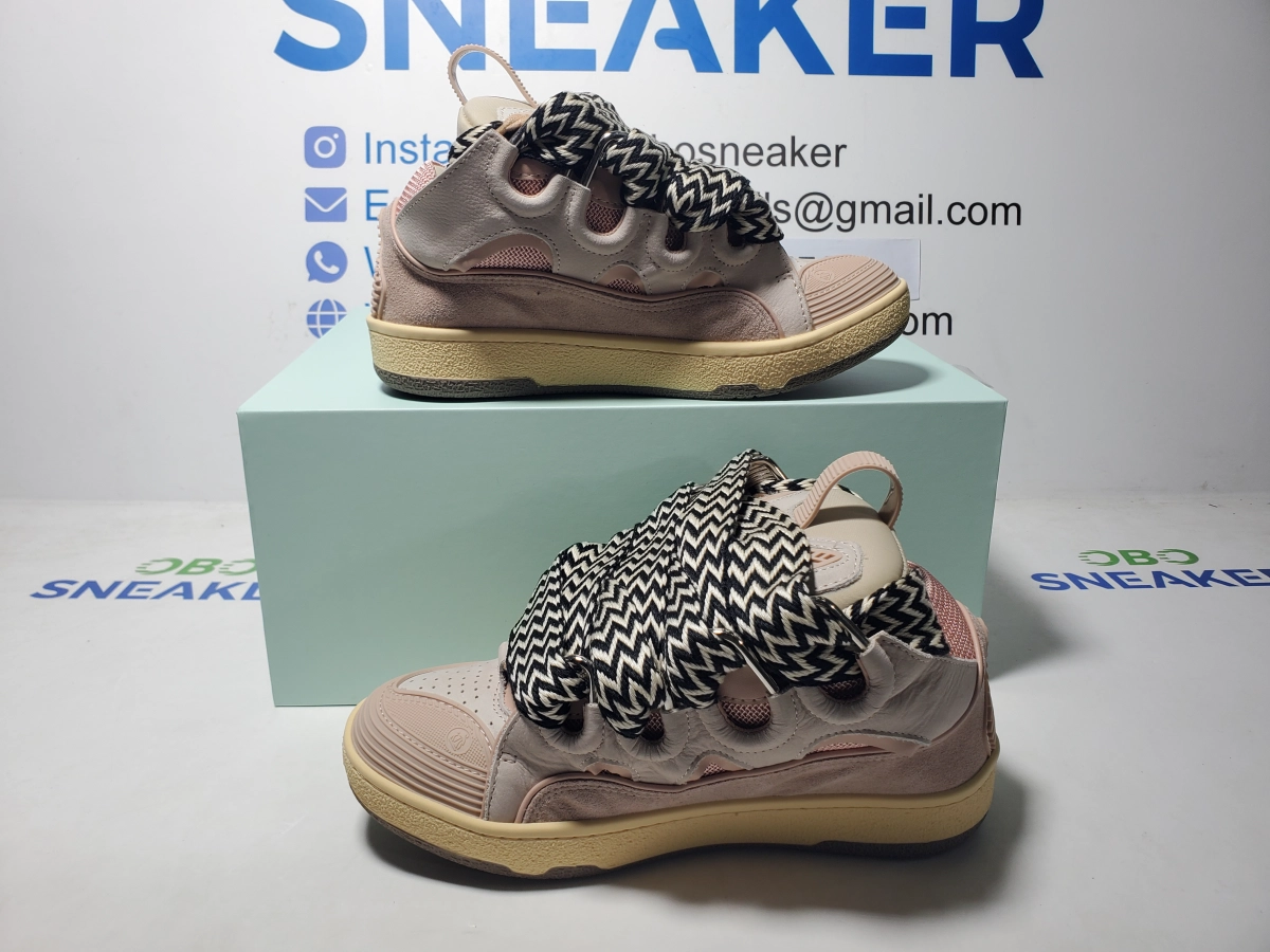 Obosneaker QC Pics ：Lanvin Leather Curb Curb Pink FM-SKRK11-DRAG-A2051