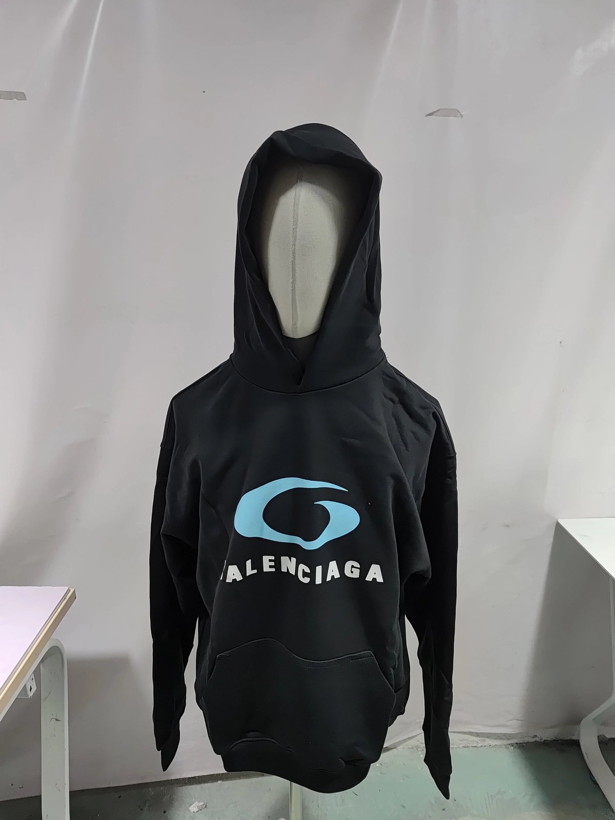 Obosneaker QC Pics ：Balenciaga BLCG Loop Sports Blue Ring Print Hoodie