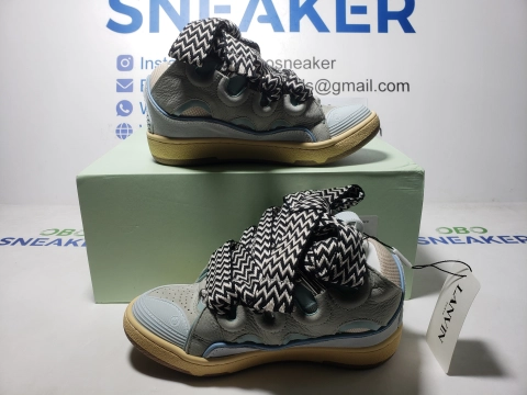 Obosneaker QC Pics :Lanvin Leather Curb White Blue