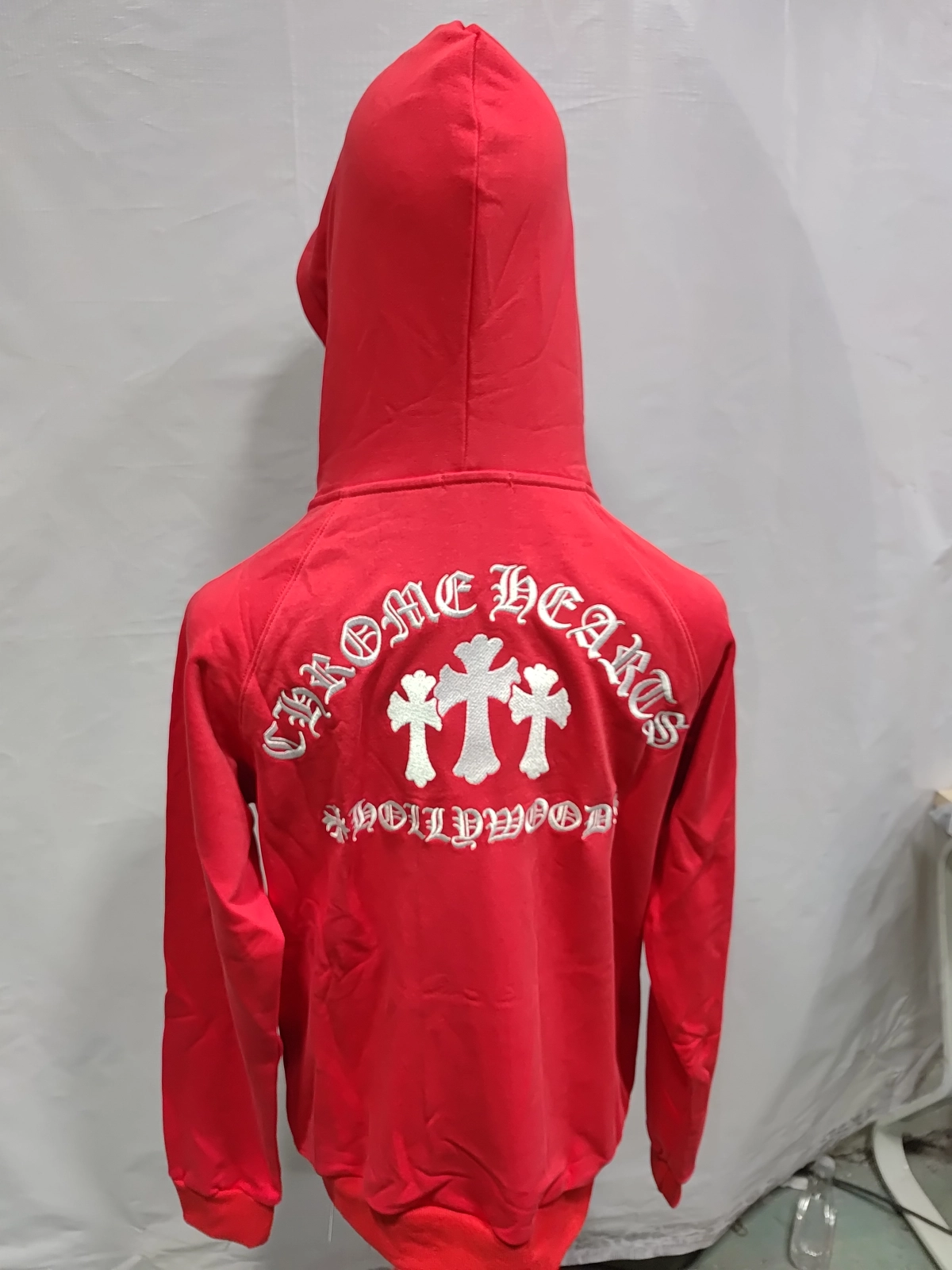 Obosneaker QC Pics ：CHROME HEARTS Hoodie Red K5019