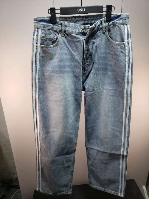 Obosneaker QC Pics ：Balenciaga x Adidas Three-Bar Washed Jeans Blue