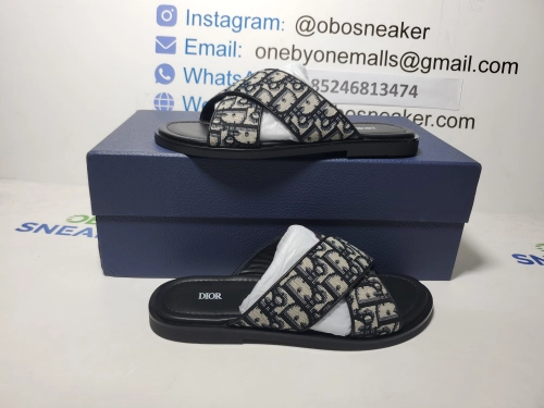 Obosneaker QC Pics ：Dior Alias Sandal Beige And Black Dior Oblique Jacquard