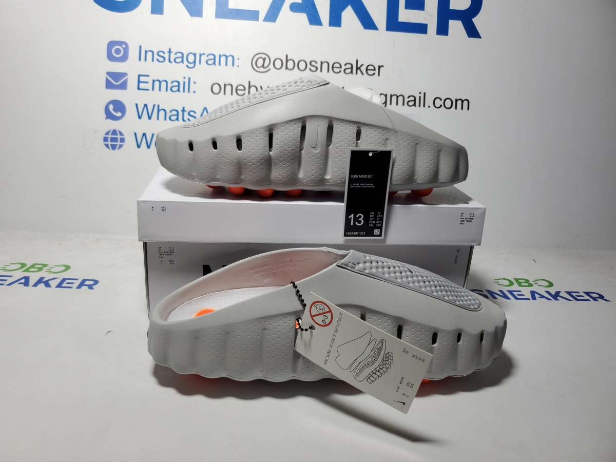 Obosneaker QC Pics ：【Pre-sale】Nike Mind 001 Mule Slide Light Smoke Grey HQ4309-003