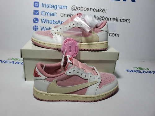 Obosneaker QC Pics ：Air Jordan 1 Low x Travis Scott OG White Pink DM7866-600