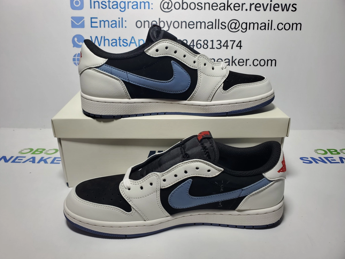 Obosneaker QC Pics ：Travis Scott x Air Jordan 1 Low Hooked Black Jade DM7866-040