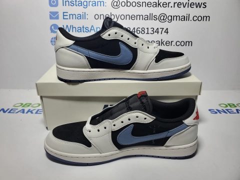 Obosneaker QC Pics ：Travis Scott x Air Jordan 1 Low Hooked Black Jade DM7866-040