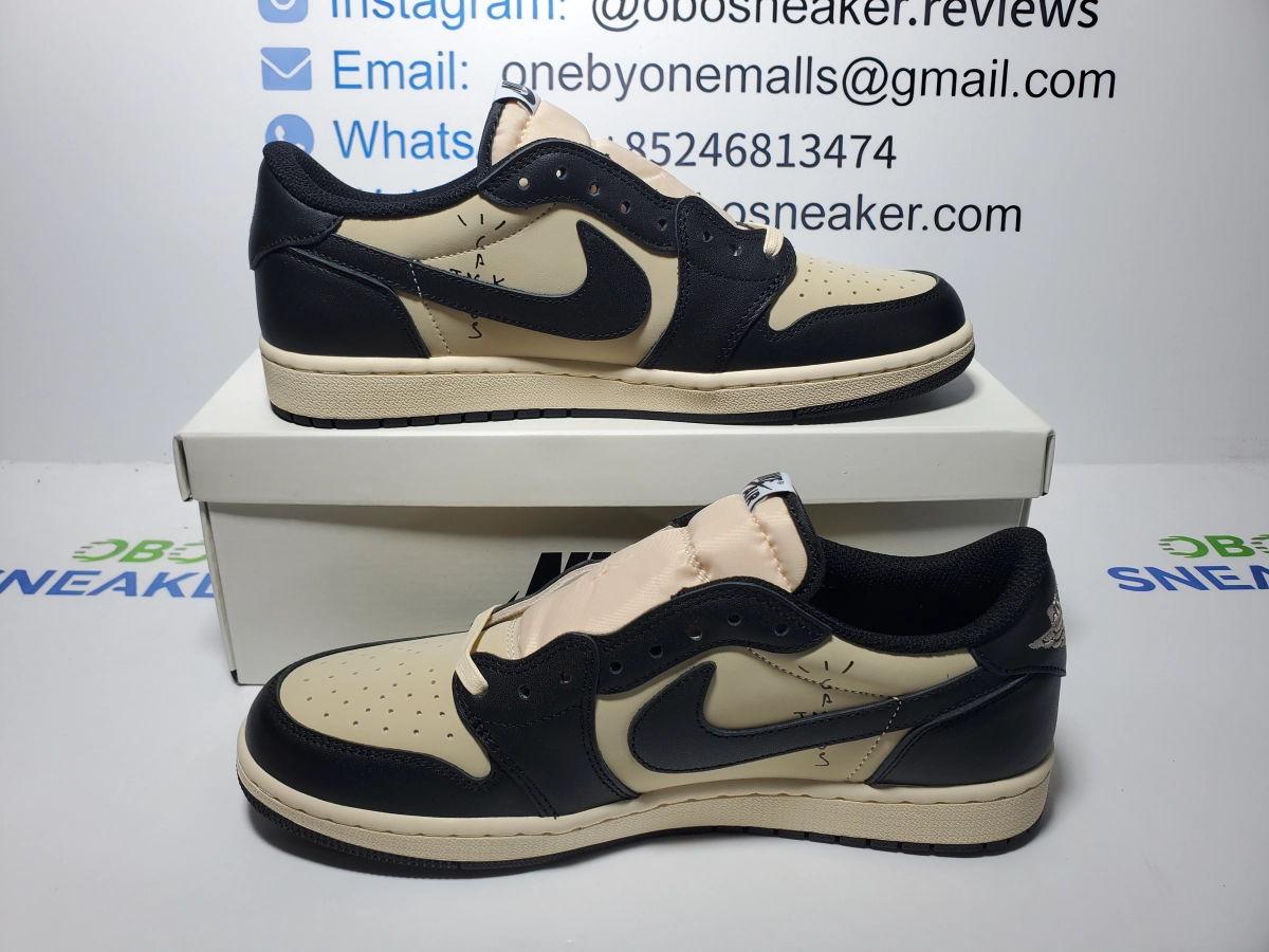 Obosneaker QC Pics ：Travis Scott x Air Jordan 1 Retro Low OG SP Pale Vanilla DM7866-201