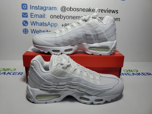 Obosneaker QC Pics ：Nike Air Max 95 Essential White Grey Fog CT1268-100