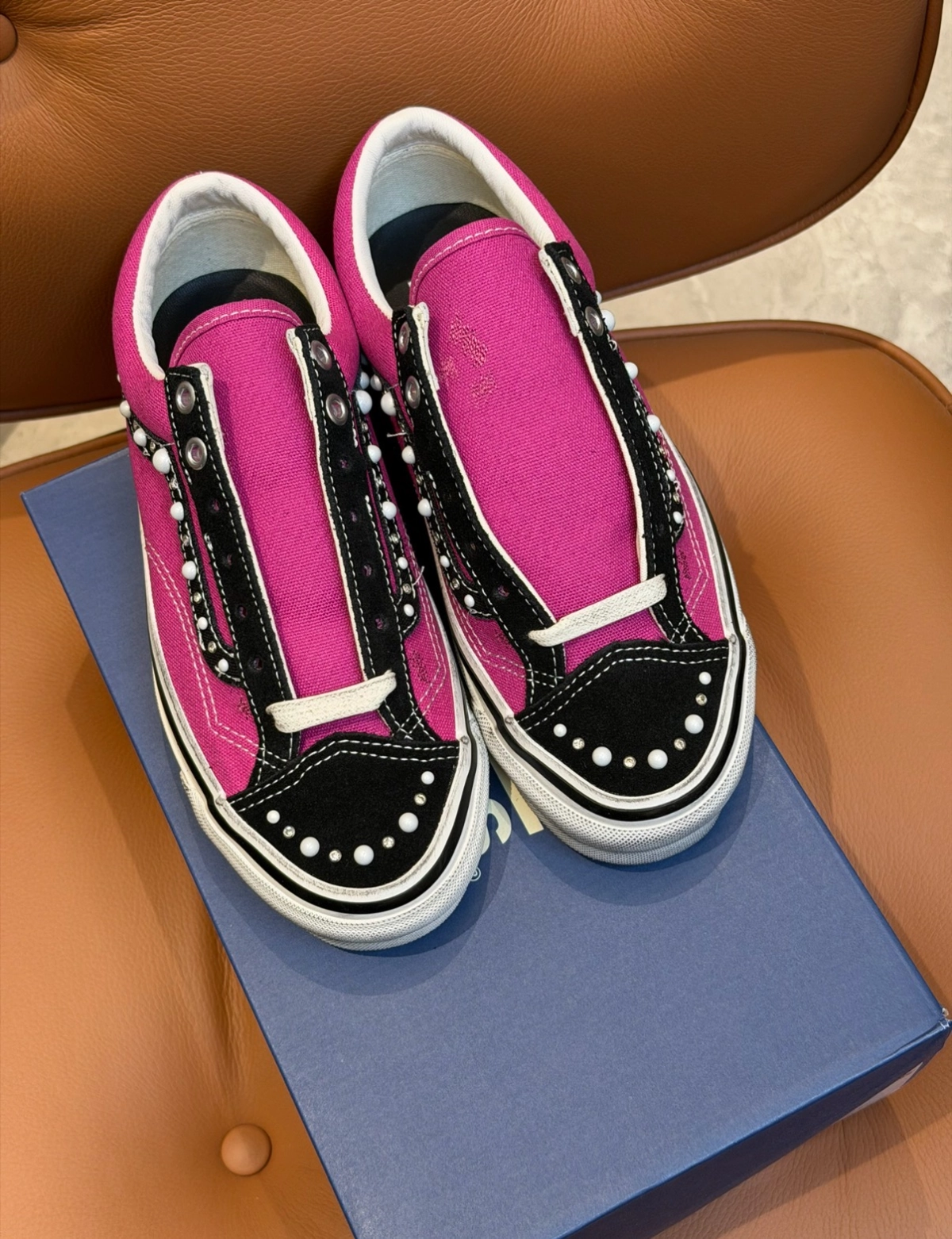 Obosneaker Customer feedback ：Vans OTW Old Skool 36 Pearlized Pack Pink Black