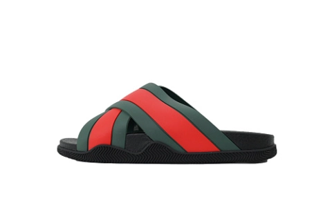 Obosneaker QC Pics ：GUCCI Rubber Slide Sandal Red and Green
