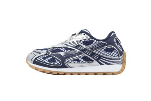 Obosneaker QC Pics ：Bottega Veneta Orbit Deep Blue Silver 741357V2X404152