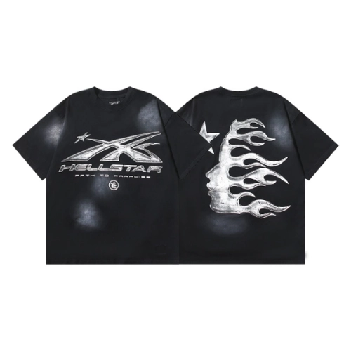 Obosneaker QC Pics ：Hellstar Sport Logo Gel Black T-Shirt White