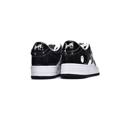 Special Sale A Bathing Ape Bape Sta Low Black White,1H70-191-001 