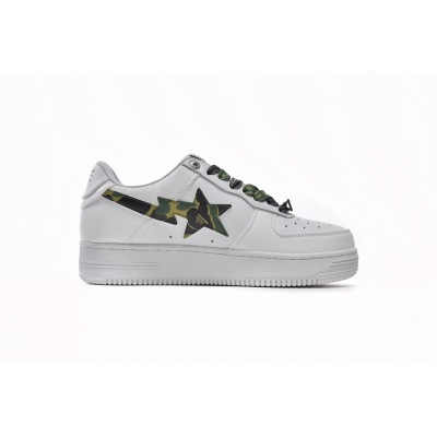 Special Sale A Bathing Ape Bape Sta Low White Green Camouflage,1H20-191-045