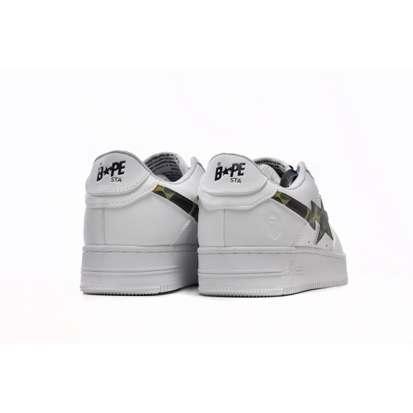 Special Sale A Bathing Ape Bape Sta Low White Green Camouflage,1H20-191-045