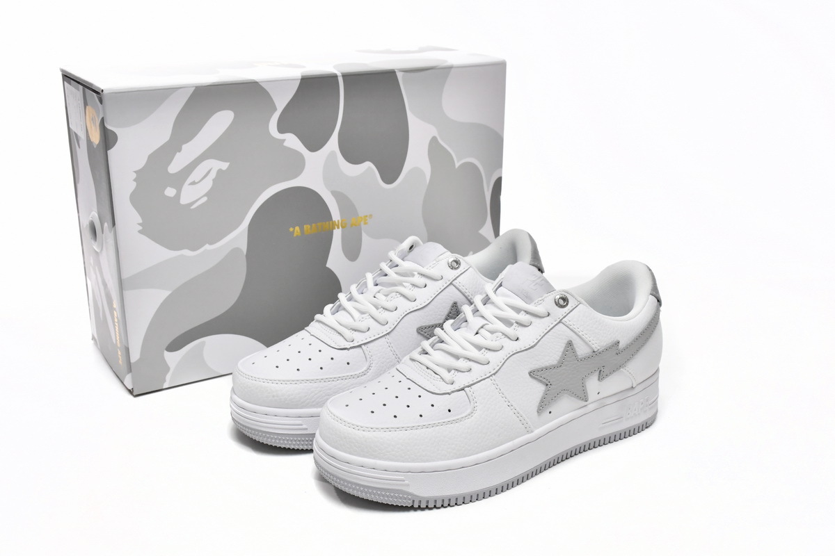 Special Sale A Bathing Ape Bape Sta Low White Grey,1H73-191-921
