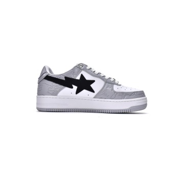 Special Sale A Bathing Ape Bape Sta Low White Grey   1H70-191-002