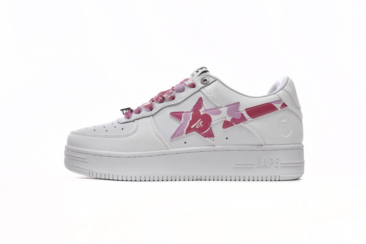 Special Sale A Bathing Ape Bape Sta Low White Red Camouflage,1H20-191-045