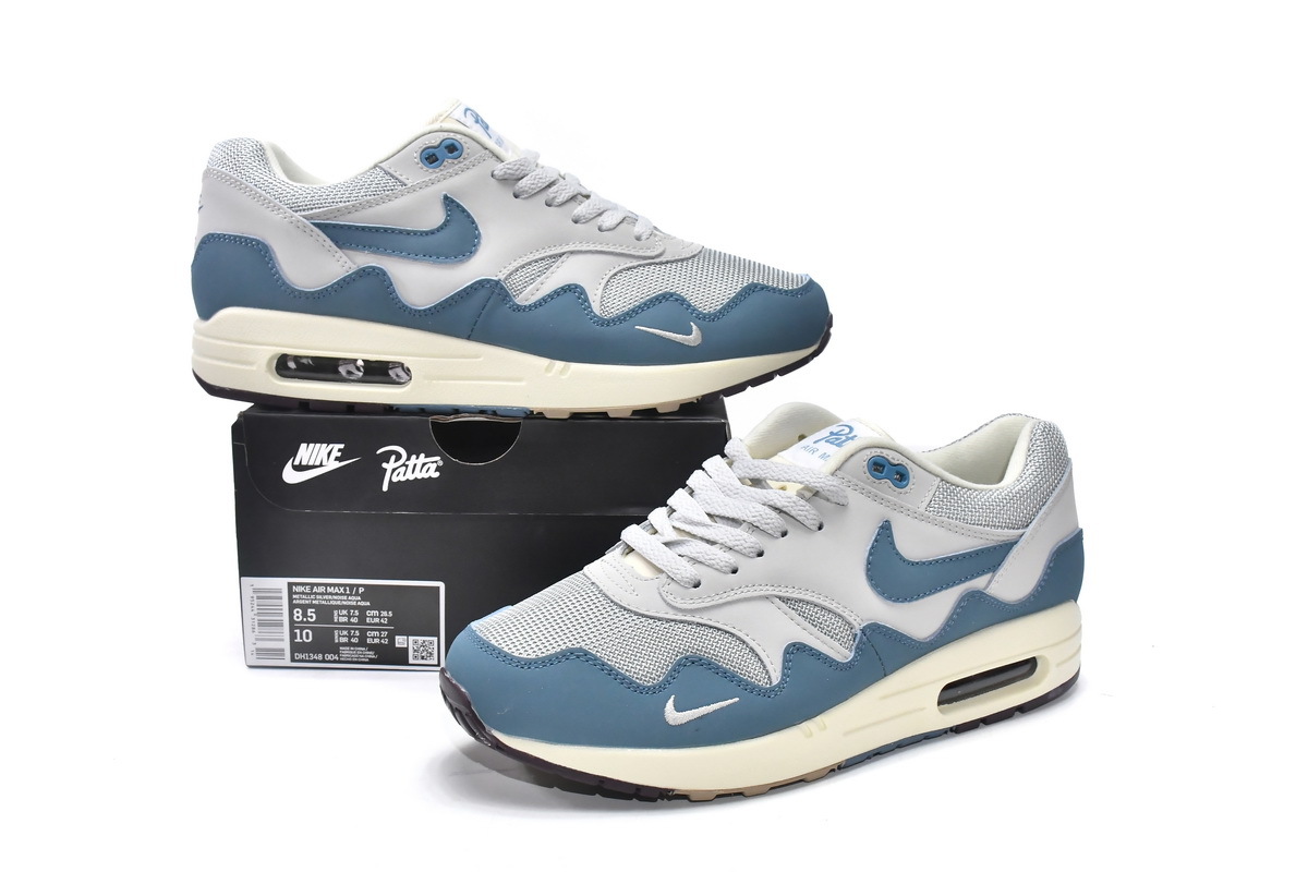 Special Sale Air Max 1 Patta Waves Noise Aqua Grey Orchid,DH1348-004