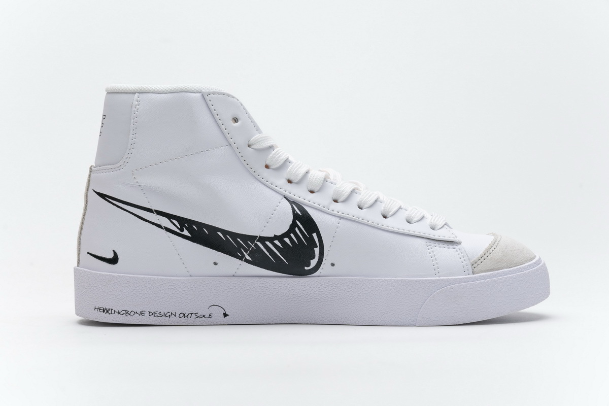 Special Sale Blazer Mid 77 Sketch White Black 