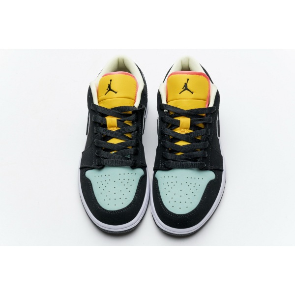 Special Sale Jordan 1 Low Black Aurora Green Laser Orange