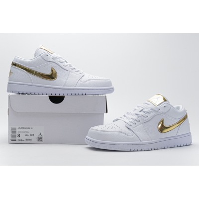Special Sale Jordan 1 Low White Metallic Gold (W)