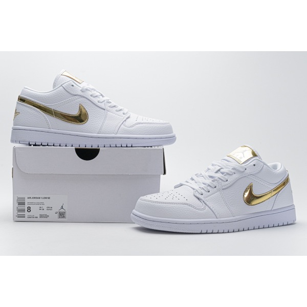 Special Sale Jordan 1 Low White Metallic Gold (W)