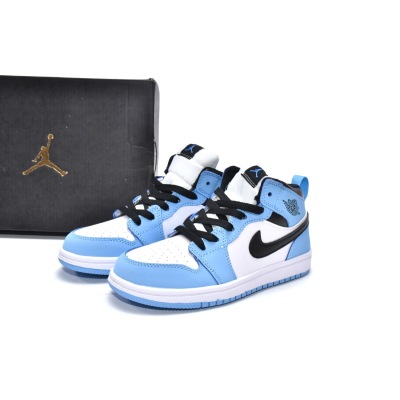 Jordan 1 kids shoes | Jordan 1 Mid PS University Blue, 575441-134