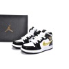 Jordan 1 kids shoes |Jordan 1 Mid PS Black Gold,BQ6932-007