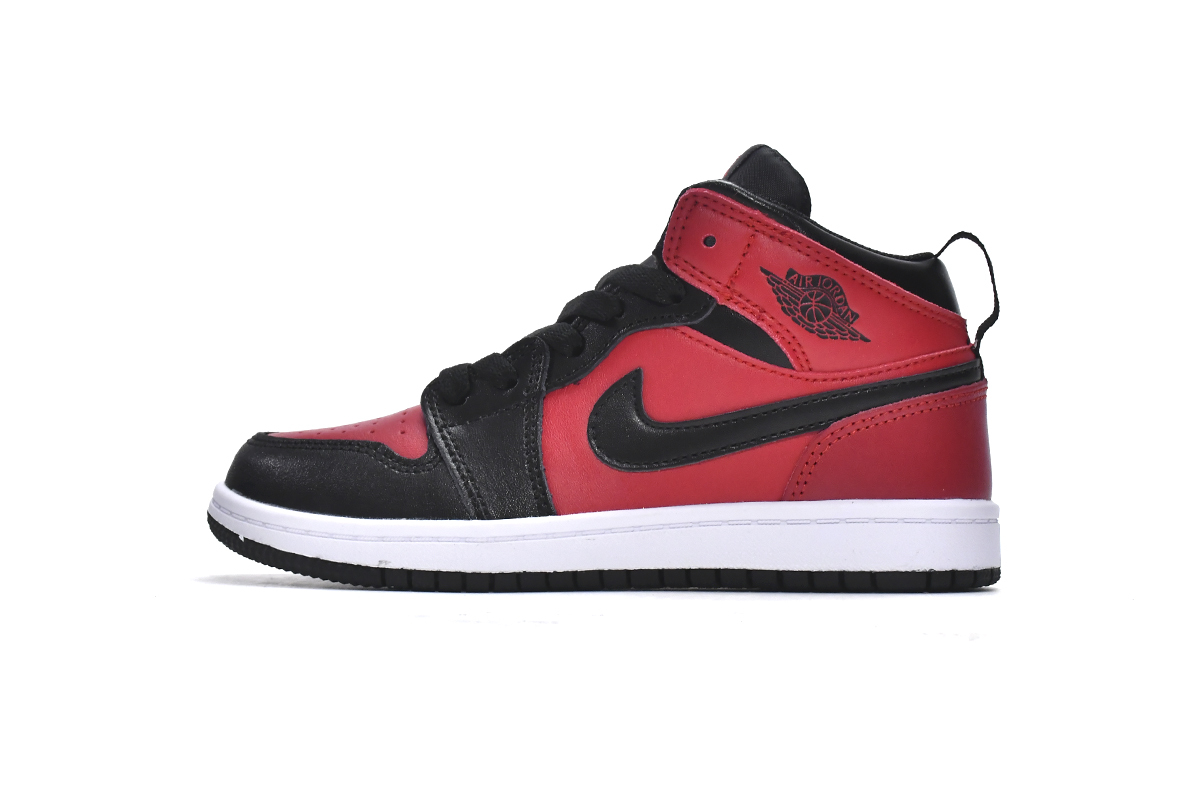 Jordan 1 kids shoes |Jordan 1 Mid PS Gym Red,AR6352-610