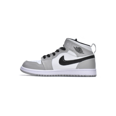 Jordan 1 kids shoes |Jordan 1 Mid PS Light Smoke Grey,640732-092