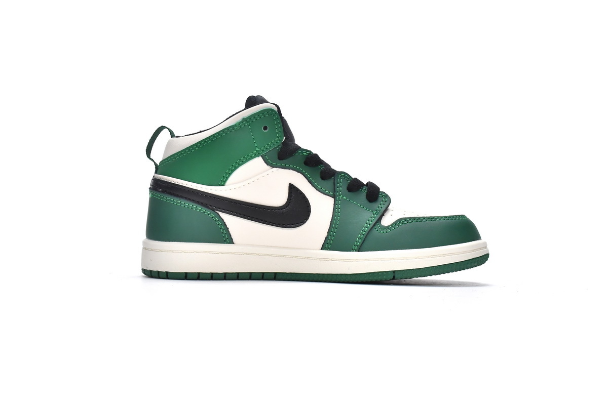 Jordan 1 kids shoes |Jordan 1 Mid PS Pine Green,BQ6932-301
