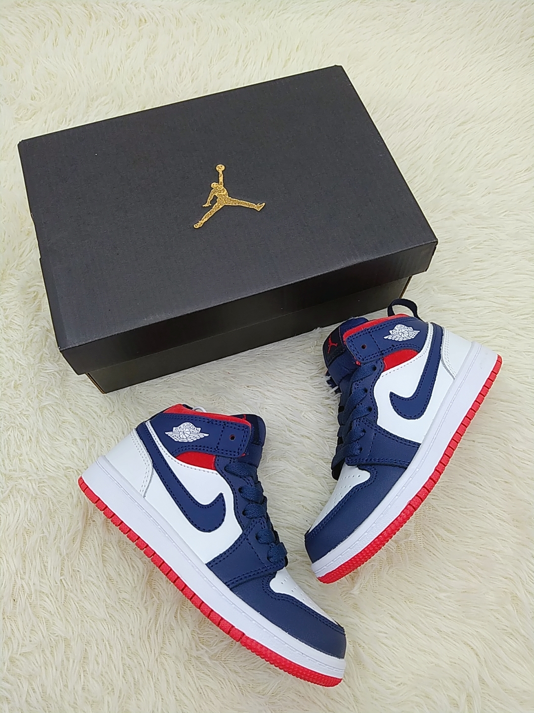 Jordan 1 kids shoes |Jordan 1 Mid SE USA Kids, 852542-104