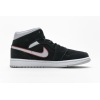 OG Jordan 1 Mid Black Particle Grey Gym Red,554724-060