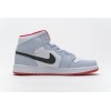 OG Jordan 1 Mid Half Blue Polka Dot Swoosh (GS)