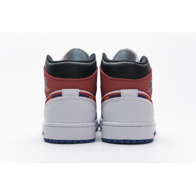 OG Jordan 1 Mid Multi-Color Swoosh