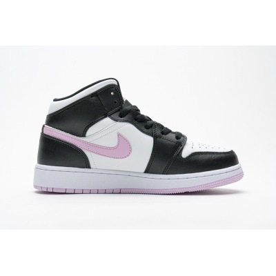 OG Jordan 1 Mid White Black Light Arctic Pink (GS)
