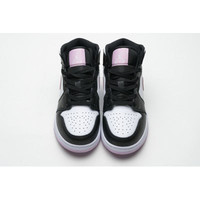 OG Jordan 1 Mid White Black Light Arctic Pink (GS)