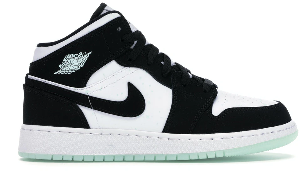 OG Jordan 1 Mid White Black Teal Tint (GS)